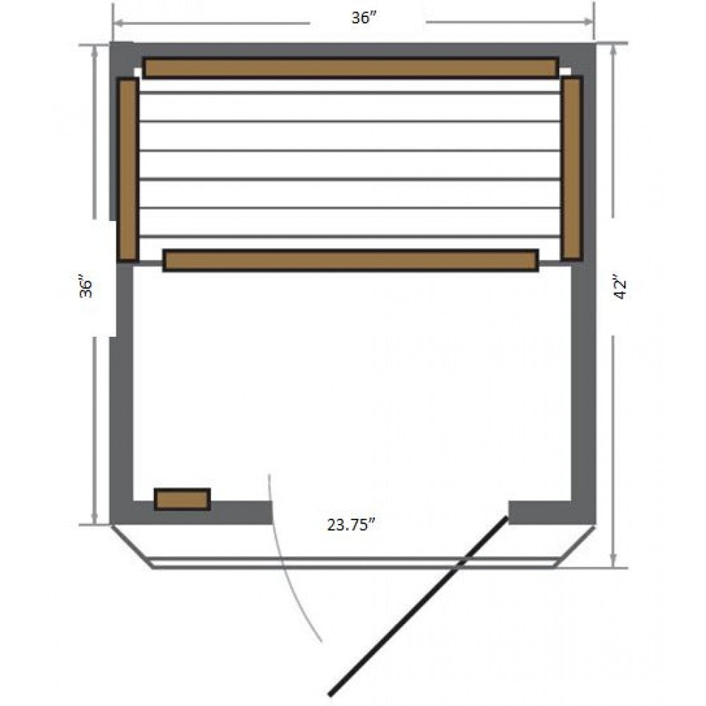 SunRay Sedona 100K 1 Person Infrared Home Sauna