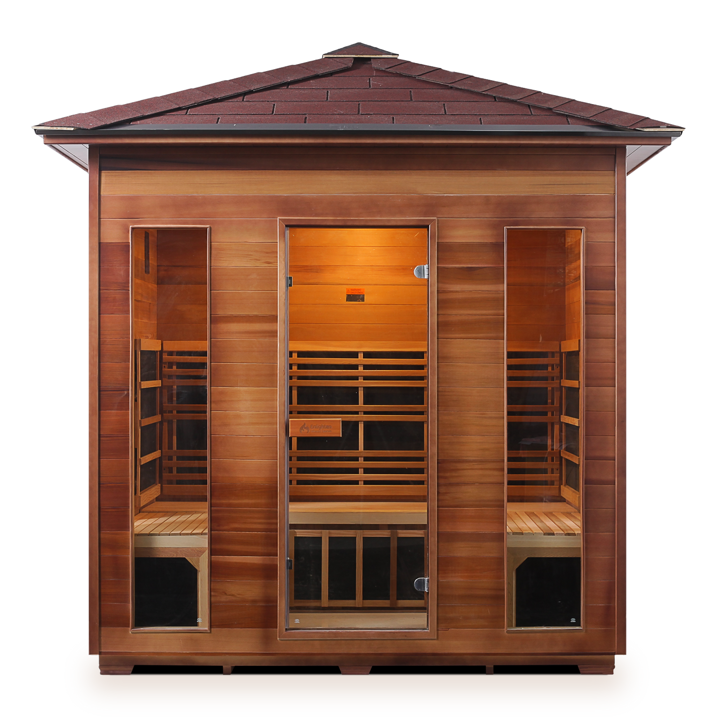 Enlighten Rustic 5 Person Peak Full Spectrum Infrared Home Sauna # 19378