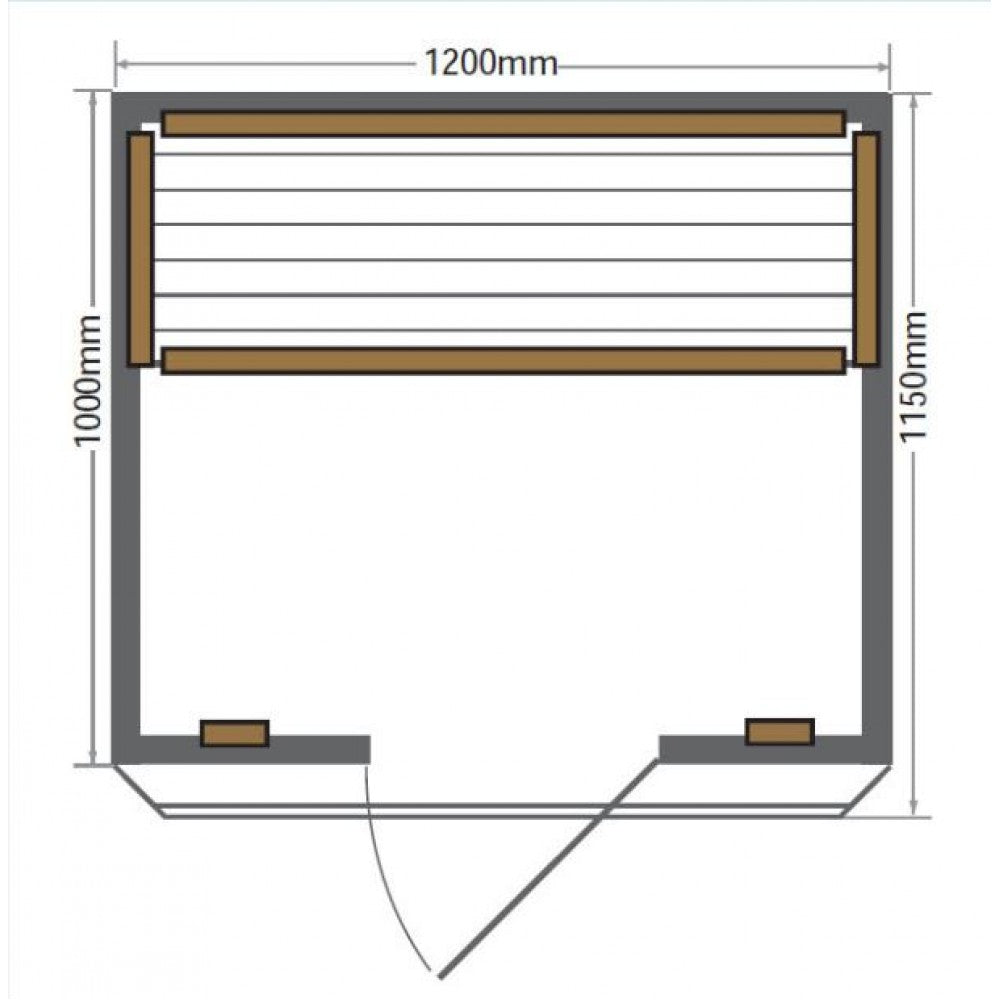 SunRay Evansport 200K2 2 Person Indoor Infrared Home Sauna