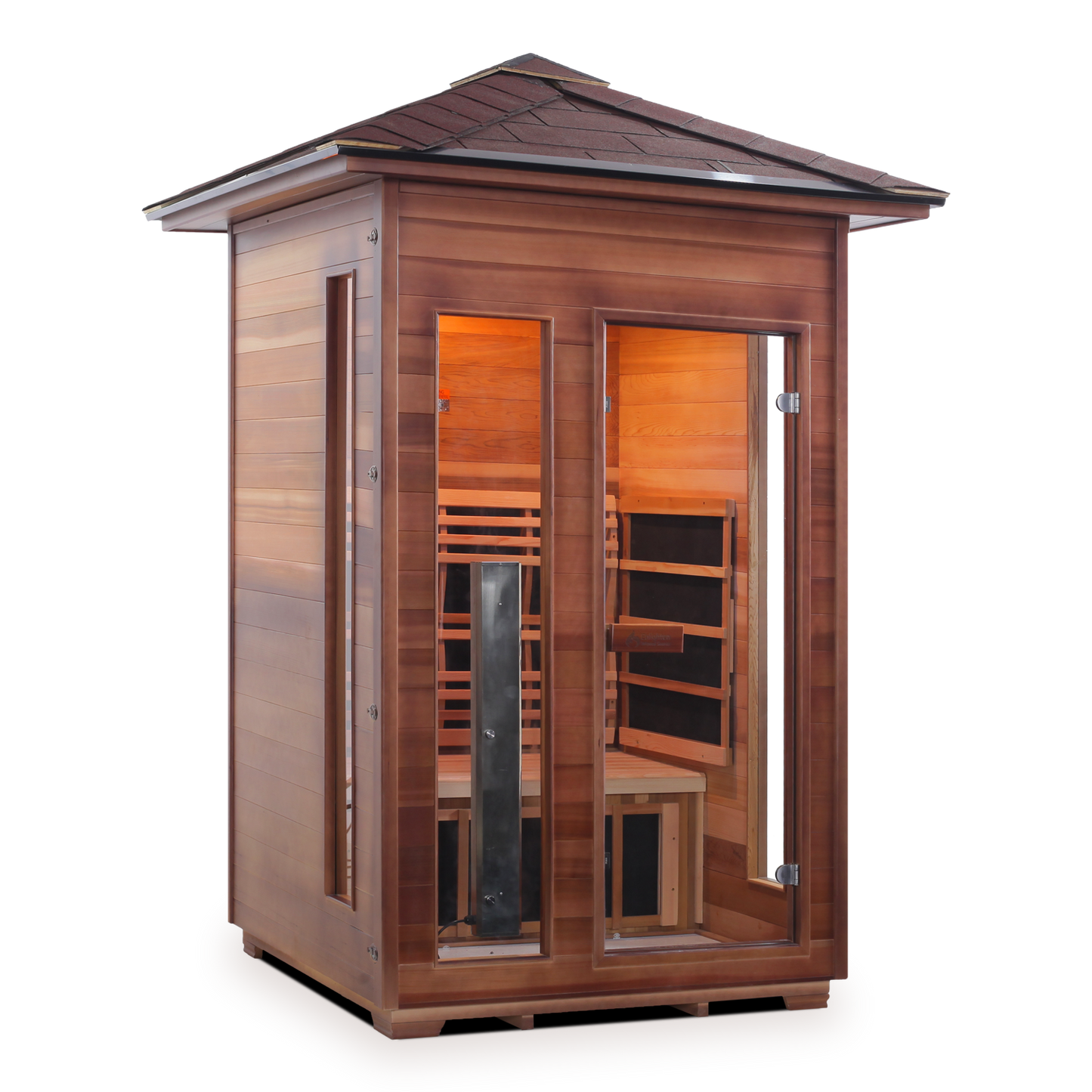 Enlighten Rustic 2 Peak Full Spectrum Infrared Home Sauna # 17376