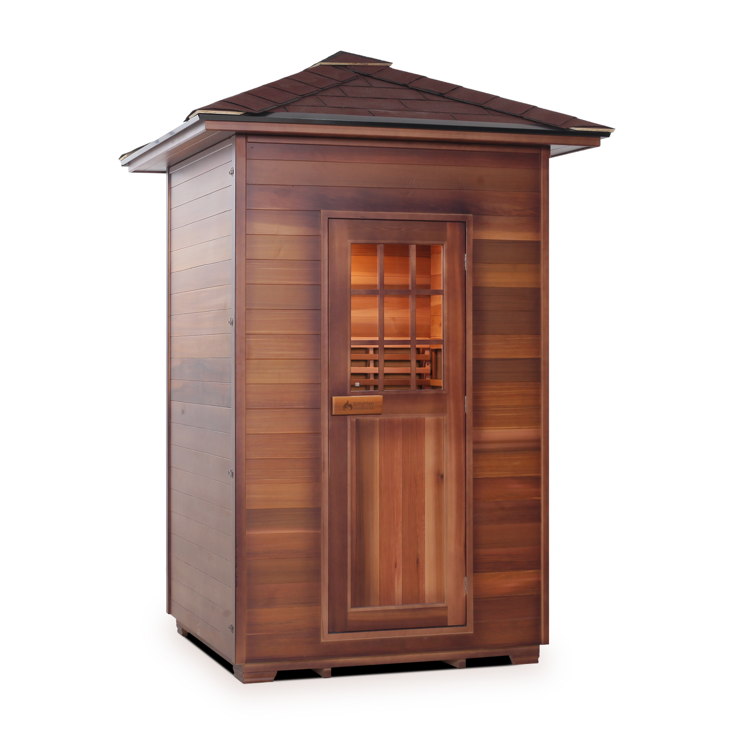 Enlighten SAPPHIRE - 2 Peak Hybrid Infrared/Traditional Outdoor Home Sauna H-16376