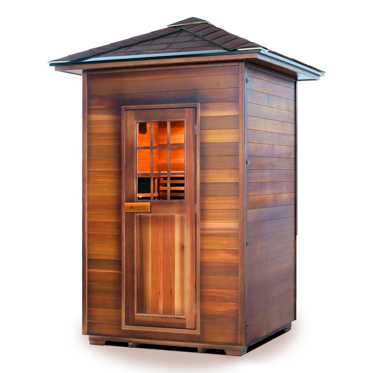 Enlighten SAPPHIRE - 2 Peak Hybrid Infrared/Traditional Outdoor Home Sauna H-16376