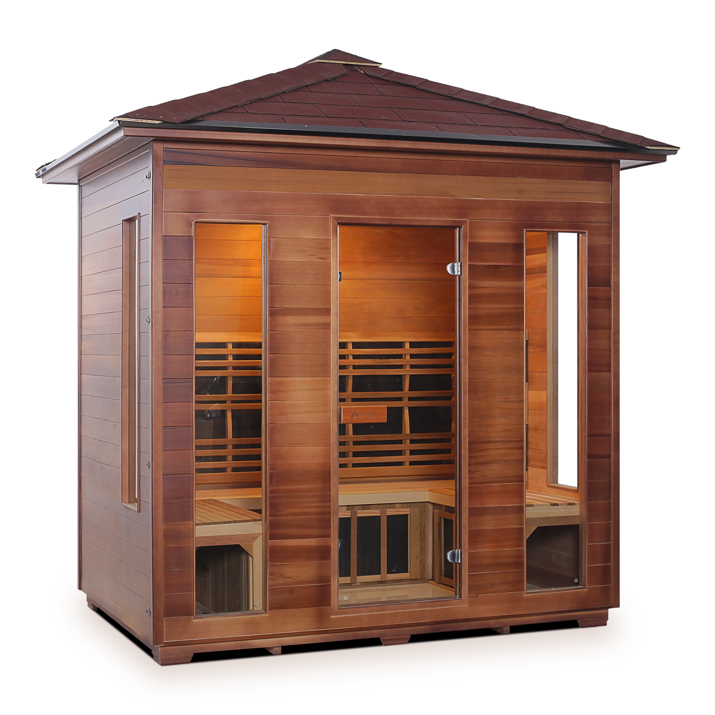 Enlighten Rustic 5 Person Peak Full Spectrum Infrared Home Sauna # 19378