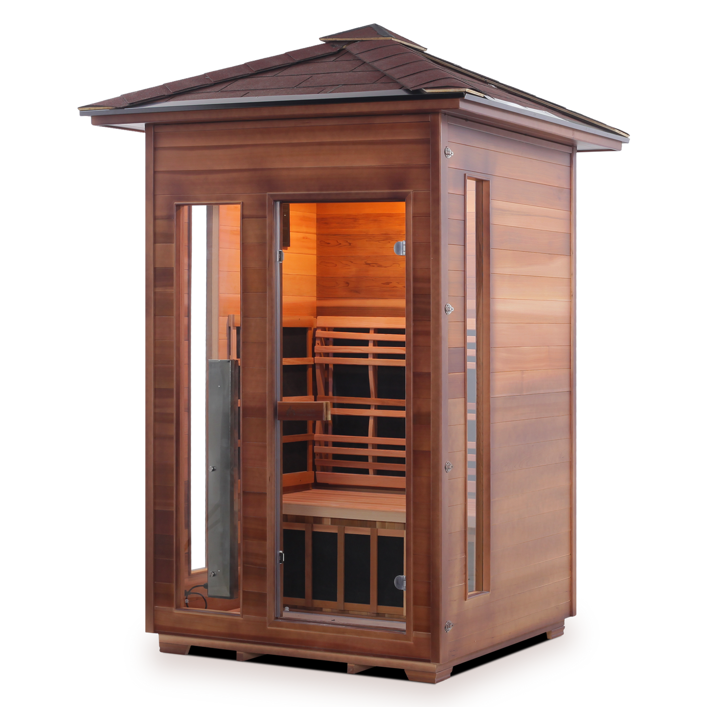 Enlighten Rustic 2 Peak Full Spectrum Infrared Home Sauna # 17376