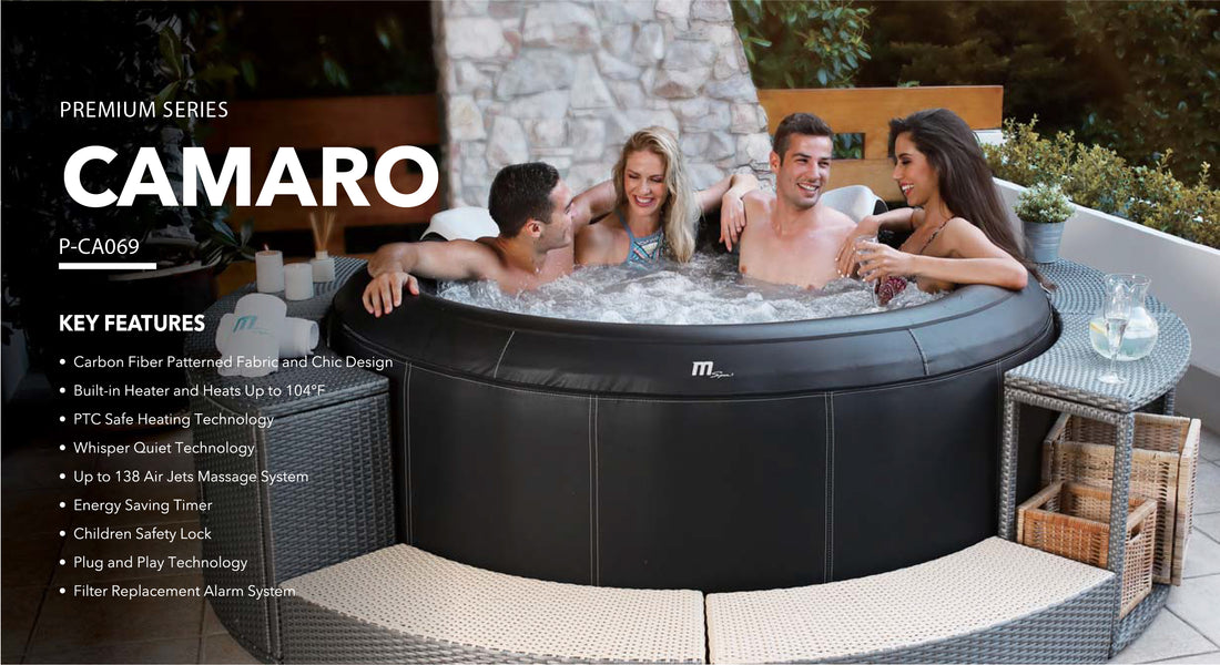 CAMARO P-CA069, 6 PERSON Round Inflatable Home Hot Tub