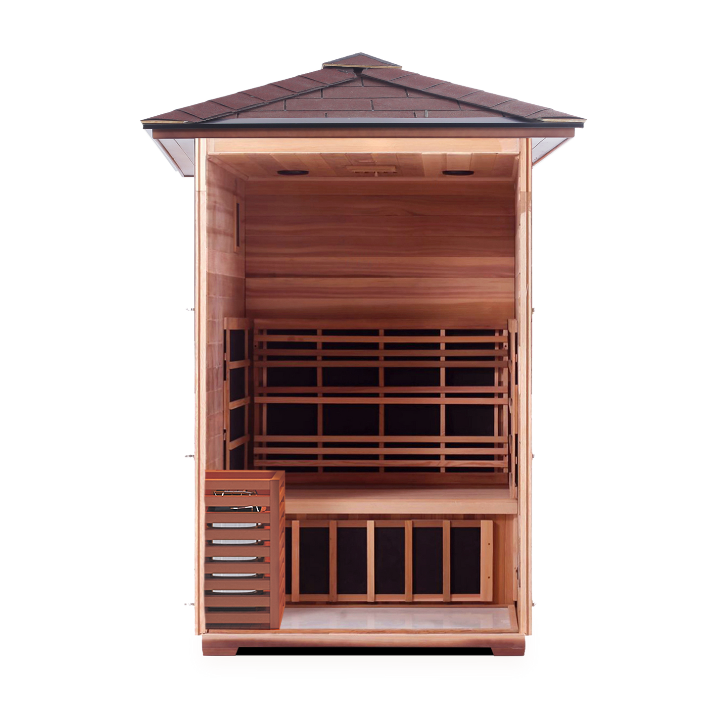 Enlighten SAPPHIRE - 2 Peak Hybrid Infrared/Traditional Outdoor Home Sauna H-16376