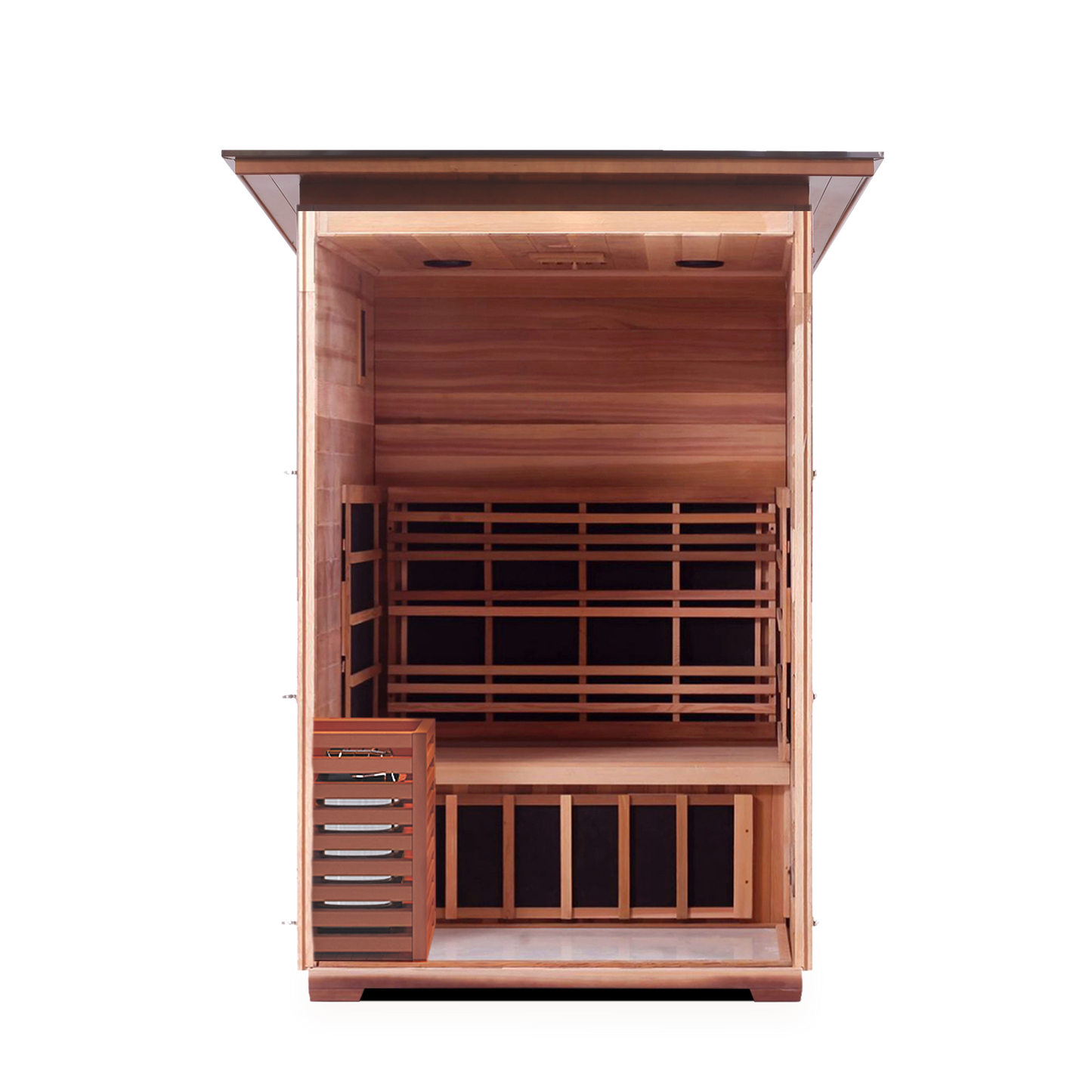 Enlighten SAPPHIRE - 2 Slope Hybrid Infrared/Traditional Outdoor Home Sauna H-36376