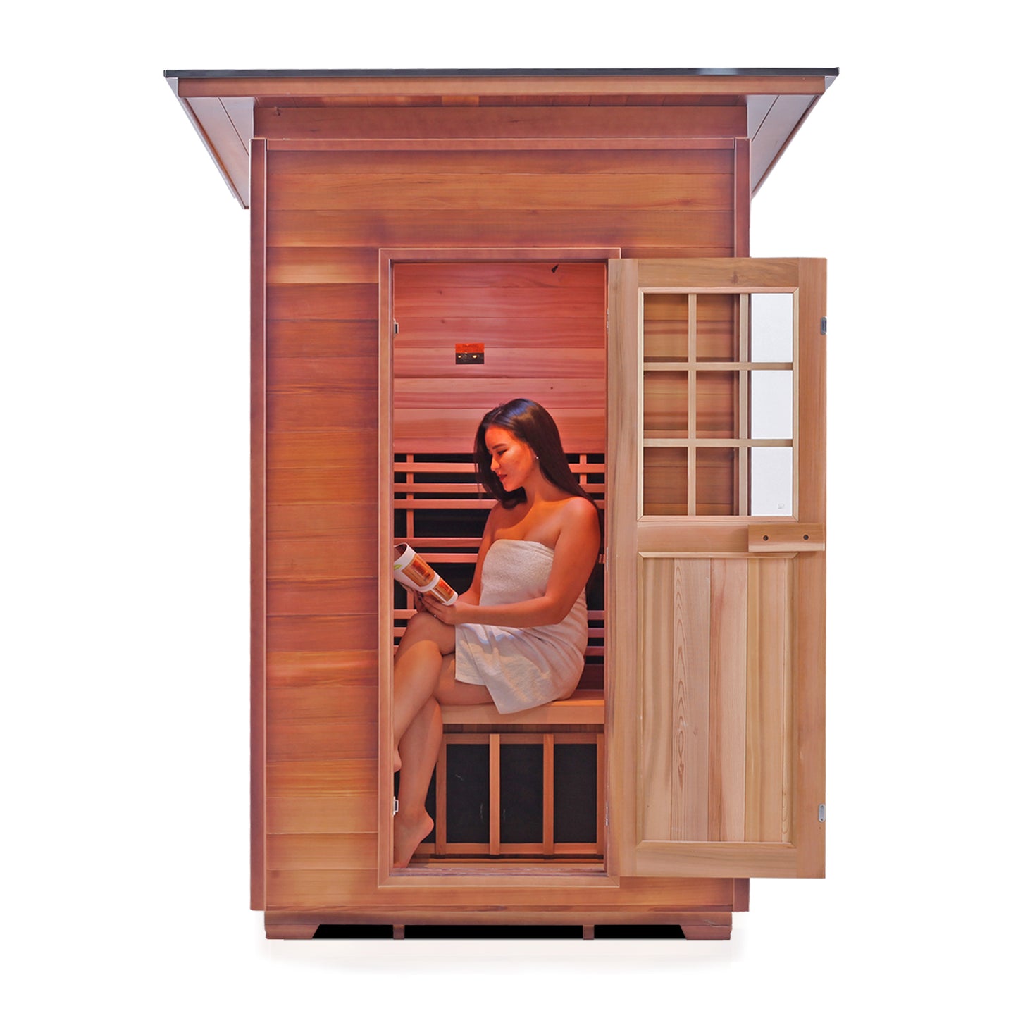 Enlighten SIERRA - 2 Slope Full Spectrum Infrared Outdoor Home Sauna 36376