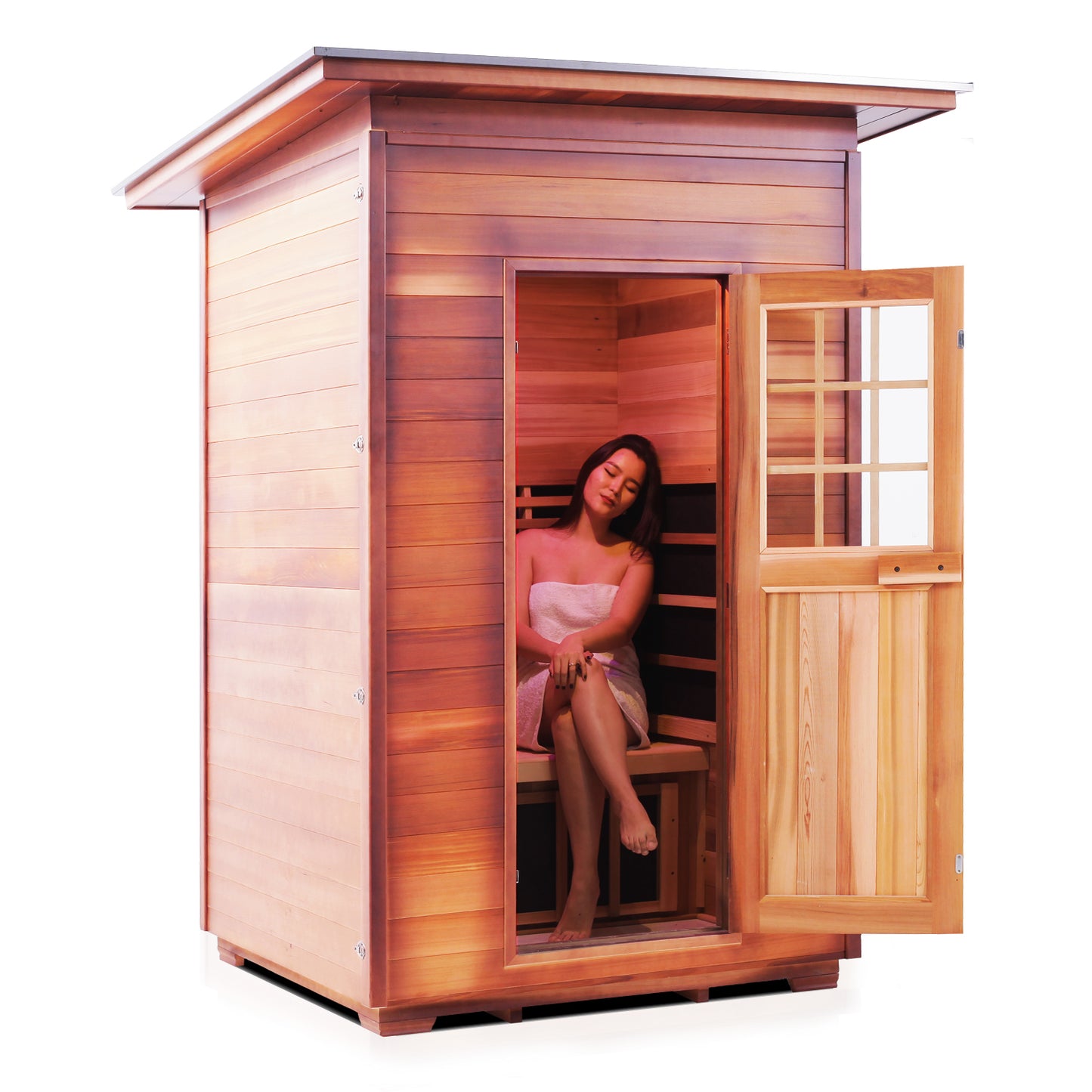 Enlighten SIERRA - 2 Slope Full Spectrum Infrared Outdoor Home Sauna 36376