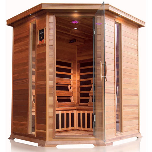 SunRay Bristol Bay 400KC 4 Person Infrared Indoor Home Sauna